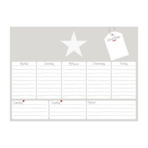Weekly planner "star" gray