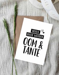 Postkarte || du wirst Onkel und Tante sein