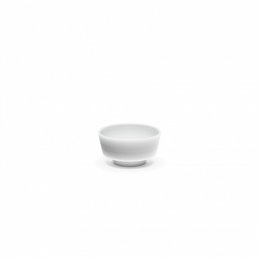 A small, round white ceramic bowl measuring 12 cm in diameter. Suitable for serving individual portions of food or holding small items.