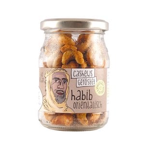 Habib - geröstete Bio-Cashews orientalisch im Pfandglas