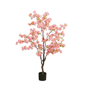 Blütenbaum im rosafarbenen Topf