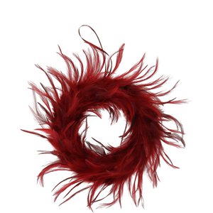 Verenkrans Charly om op te hangen, D25cm, binnenkant D11cm, bordeaux
