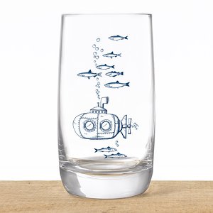 Longdrinkglas van kristal “U-Boat” – maritiem design, gemaakt in de EU