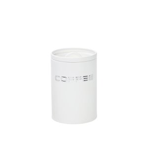 Wit en zilveren koffiekoos 11x11x15cm