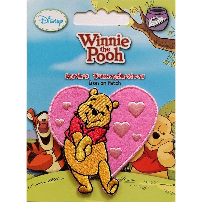 Patch / iron-on image - WINNIE THE POOH HEART Online Wholesale
