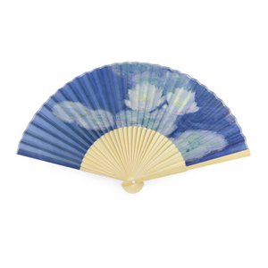 Fan, bamboo, Monet, Waterlilies in evening light