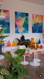 vase en verre épais de style rétro XXL, série: TYLER 46AM, édition de luxe en verre de 9 mm d'épaisseur