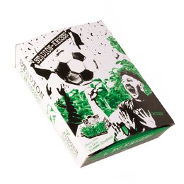 Green leafy cress plant in a stadium-shaped container.