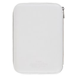 Lena leather travel pouch - white