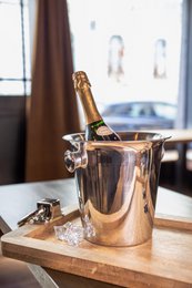 EDZARD champagnekoeler Joey met handgrepen, hoogglans gepolijst roestvrij staal, hoogte 23 cm, diameter 21 cm