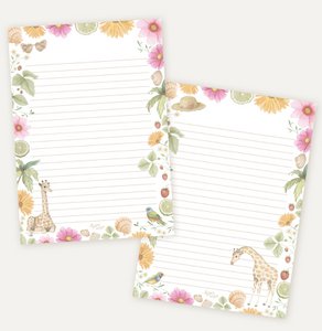 Notepad summer giraffes A5 double sided