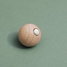 Boite de 3 petites boules magnétiques en bois - vert/bleu canard/bleu nuit