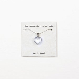 Stone full of energy necklace-Rock crystal