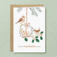 Weihnachtskarte | Wintervögel | Vögel