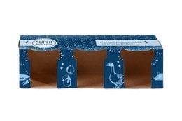 Blue kraft box with flat design, suitable for wrapping paper storage or display.