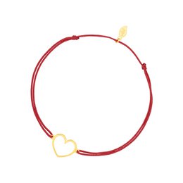 Bracciale portafortuna CUORE GENERE, oro giallo 14 K, beige