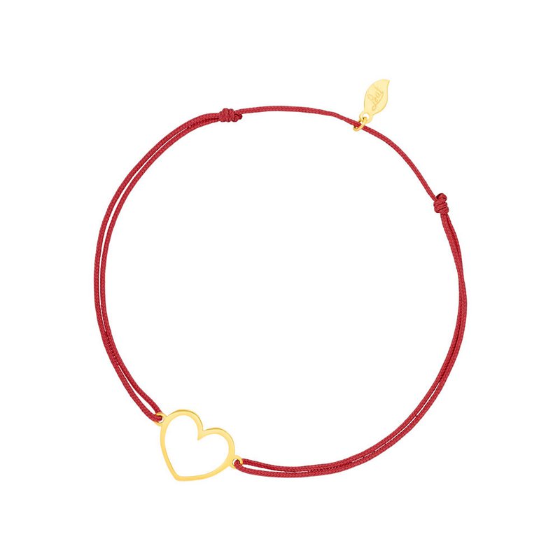 Bracciale portafortuna CUORE GENERE, oro giallo 14 K, beige