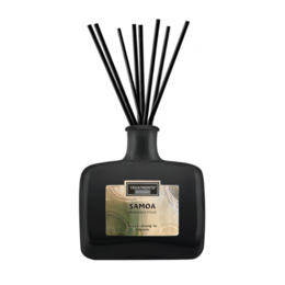Fragrance sticks in the Samoa scent, featuring a black square-shaped diffuser bottle with black reed sticks. The product is part of the Treatments® brand and has a volume of 200 ml.