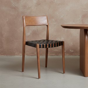 Freya eetkamerstoel zwart leer