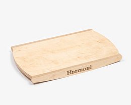 Birch plywood balancing board for yoga and balance training. Rectangular shape, natural wood color.