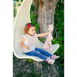 ENSEMBLE DOUDOU + BANDANA + ANNEAU DE DENTITION - MOD. OSO - GRIS ESSENCE