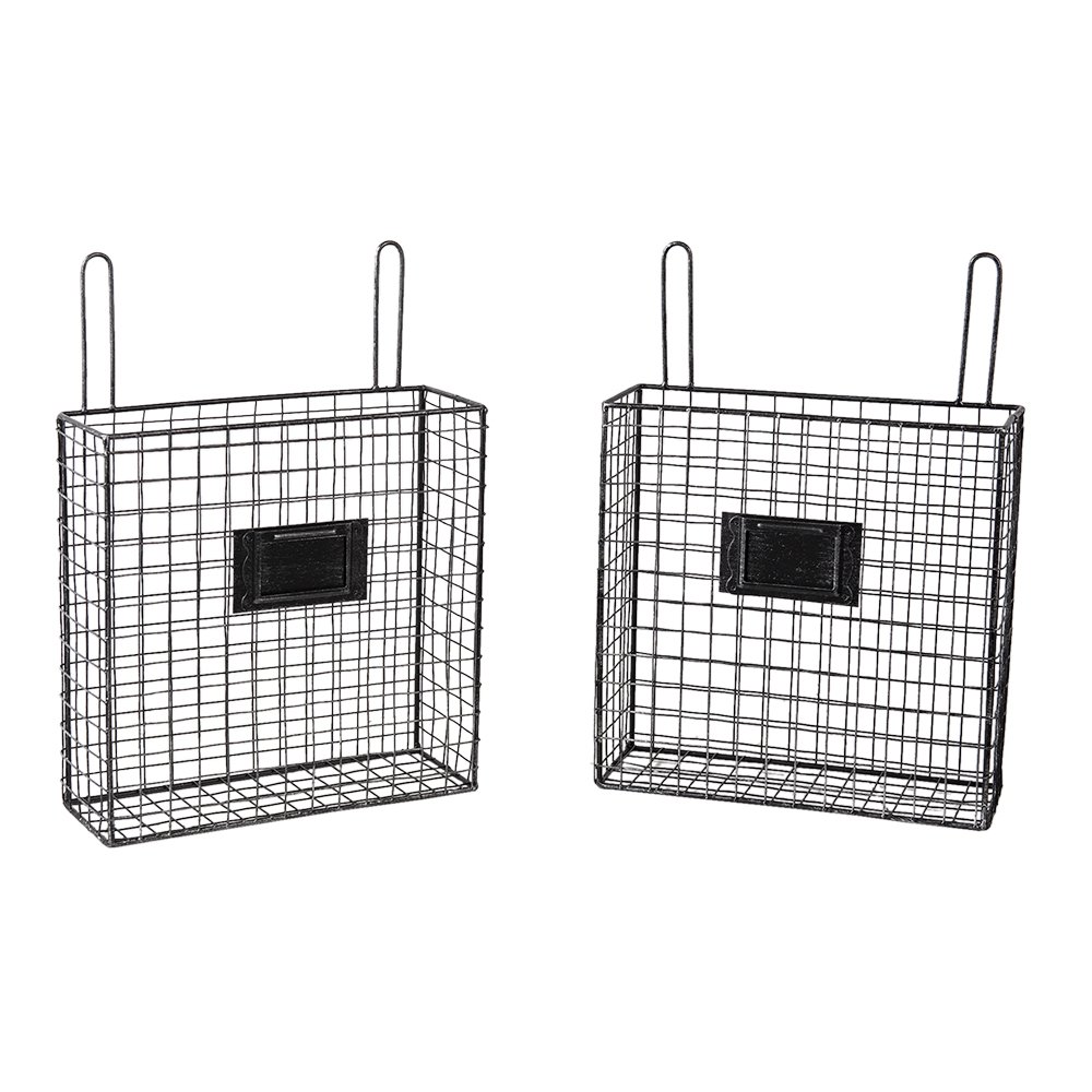 Wandrek 56x12x65 cm Zwart Metaal Muurrek