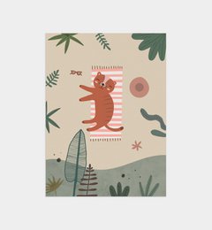  Llama Aviator Poster - A colorful and whimsical poster featuring a llama in a vintage-style airplane, perfect for decorating a kid's room. Available in multiple sizes and color options.