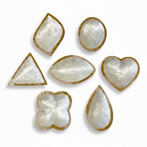 Schaaltje Hout + Schelp Capiz Vorm