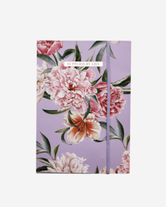 Document Folder in Luxurious Lilac Floral