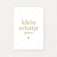 Karte Baby geboren | Goldfolie