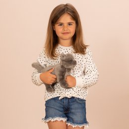 Gatto certosino in piedi 20 cm - peluche - peluche