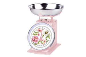 Retro keukenweegschaal Pioenroos roze 3 kg Isabelle Rose