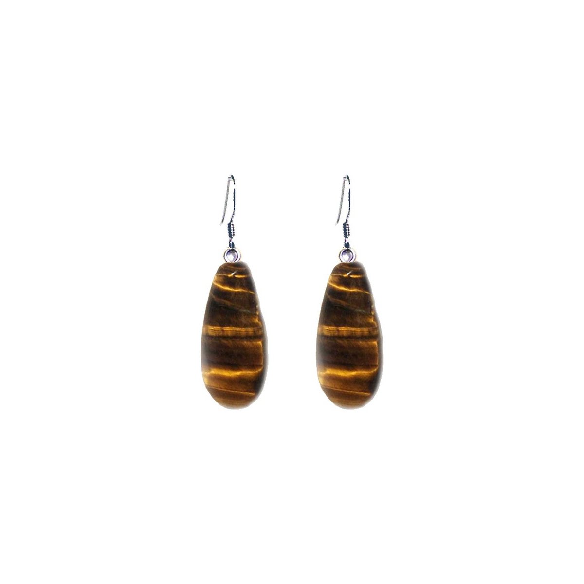 Boucles d'oreilles en argent sterling Tiger Eye, Tiger Eye Teardrops, Tiger Eye Drop Boucles d'oreilles, Boucles d'oreilles en pierres précieuses | par nlanlaVictory