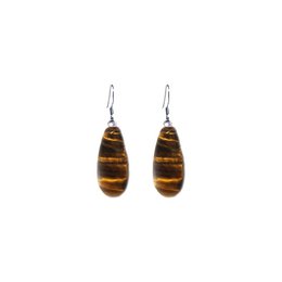 Tiger Eye Sterling Silver Earrings, Tiger Eye Teardrops, Tiger Eye Drop Earrings, Gemstone Earrings | by nlanlaVictory