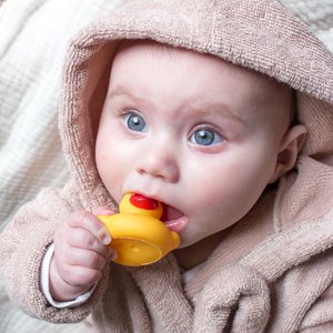 Babybademantel Bambus Champagner