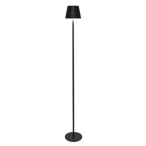 LED vloerlamp (IP44 warm wit, dimbaar, incl. 200cm USB kabel) van metaal, mat zwart (H) 1,2M