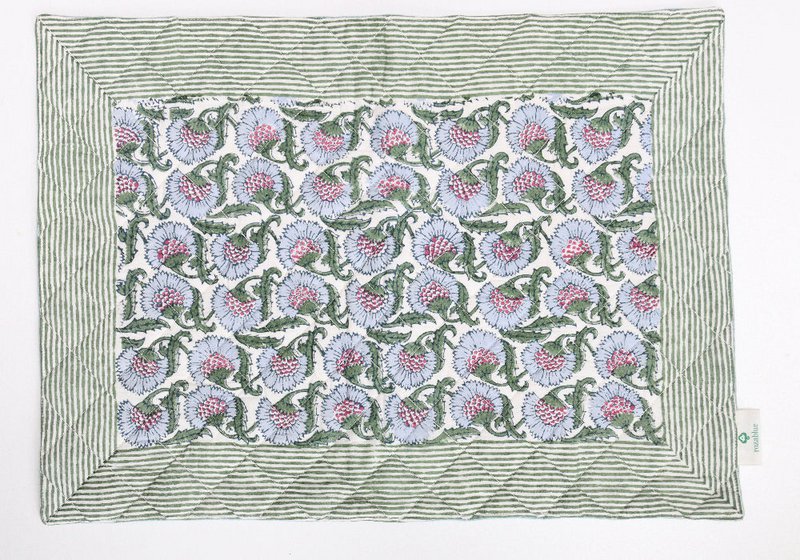 Placemat Quilted | Set van 2 | Thistle Blue