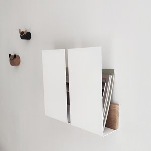Wandzeitungsständer WINGS, weiß, grau, grün, schwarz