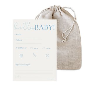 Babyshower -Karten gerade Blue 10 PCs.