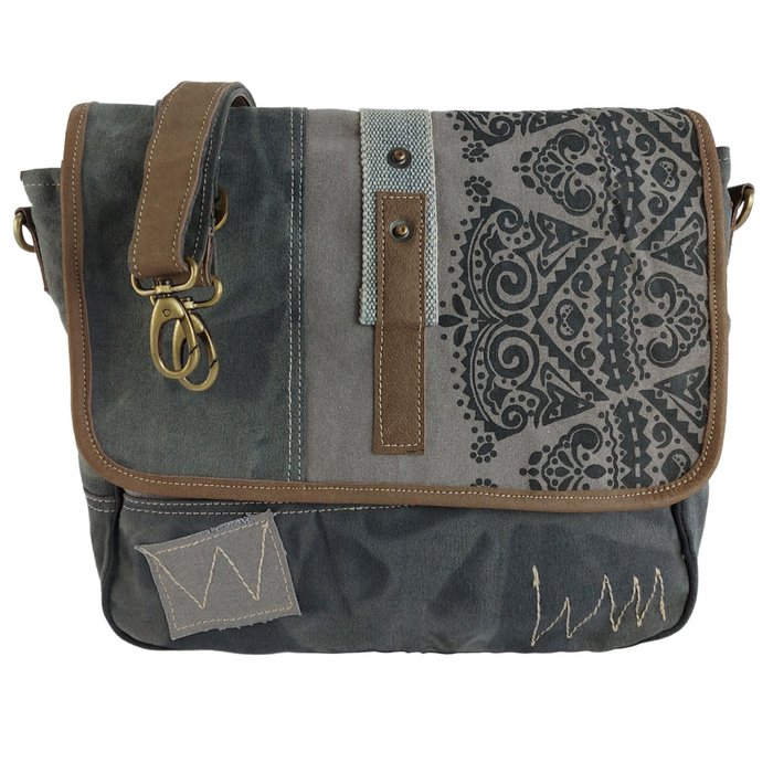 Branded Women's Vertical sling Bag Jute Crossbody handbag