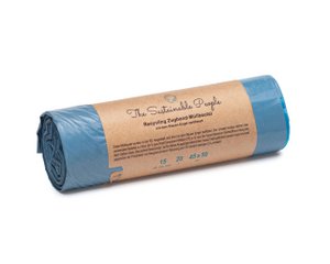Recycled Drawstring Garbage Bags 20l, Blue Angel certified