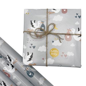 Wrapping paper 'Baby' stork