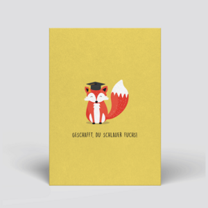 Postcard - Graduation - Smart Fox - No. 112