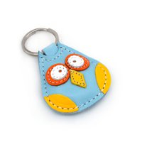Violeta The Owl Handmade Leather Keychain