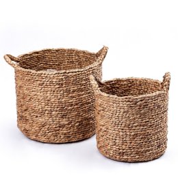 Cesta para la colada | Cesta para plantas | Cesta de almacenamiento BALAI hecha de jacinto de agua (3 tamaños)