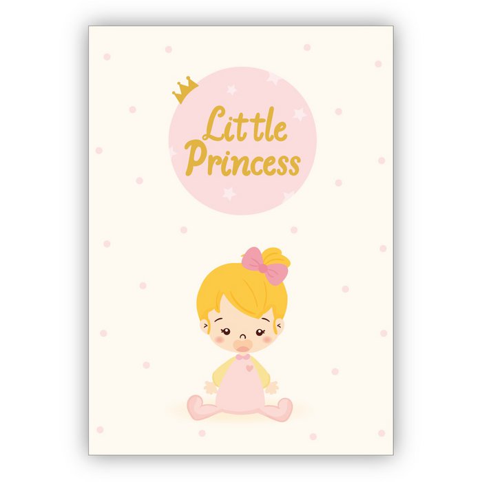 Carte de Félicitation Naissance Petite Princesse