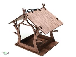 Mangeoire à oiseaux, mangeoire à oiseaux suspendue en bois