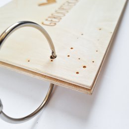 Houten bewaarbundel | Geboortekaartjes | Hartje | A5