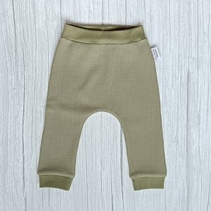 Haremshose Waffeljersey Olivgrün