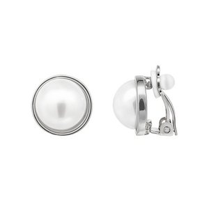 Round Pearl Clip-On Earrings